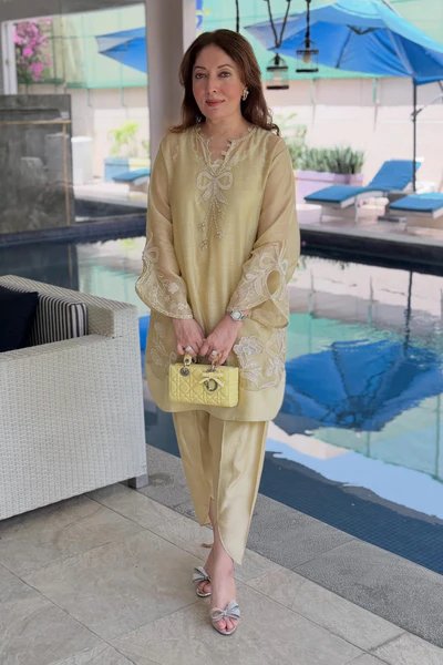 Dr. Sharmila Faruqi wearing Eclat